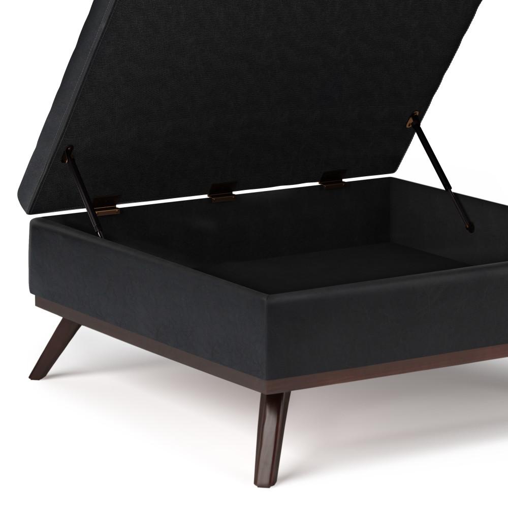 Owen Medium Square Table Ottoman in Vegan Leather