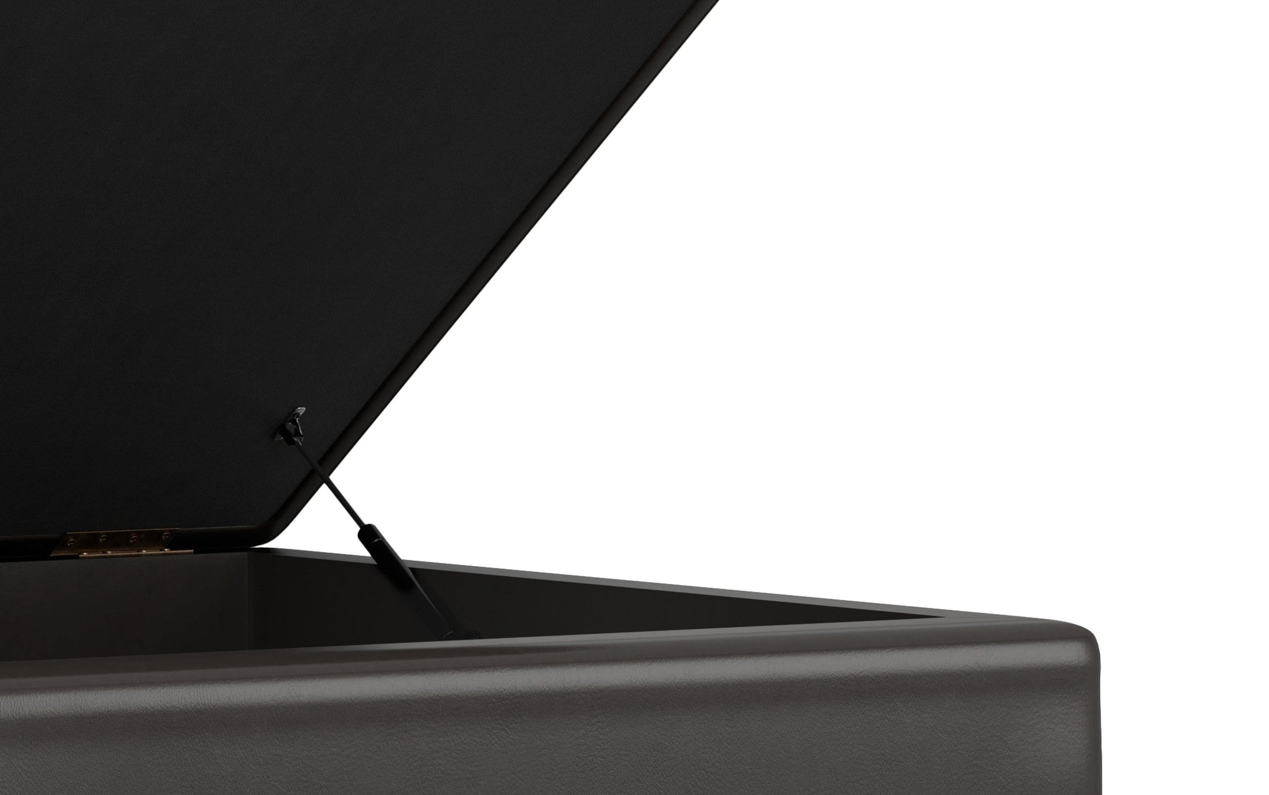 Tanners Brown Vegan Leather | Owen Coffee Table Ottoman with Storage