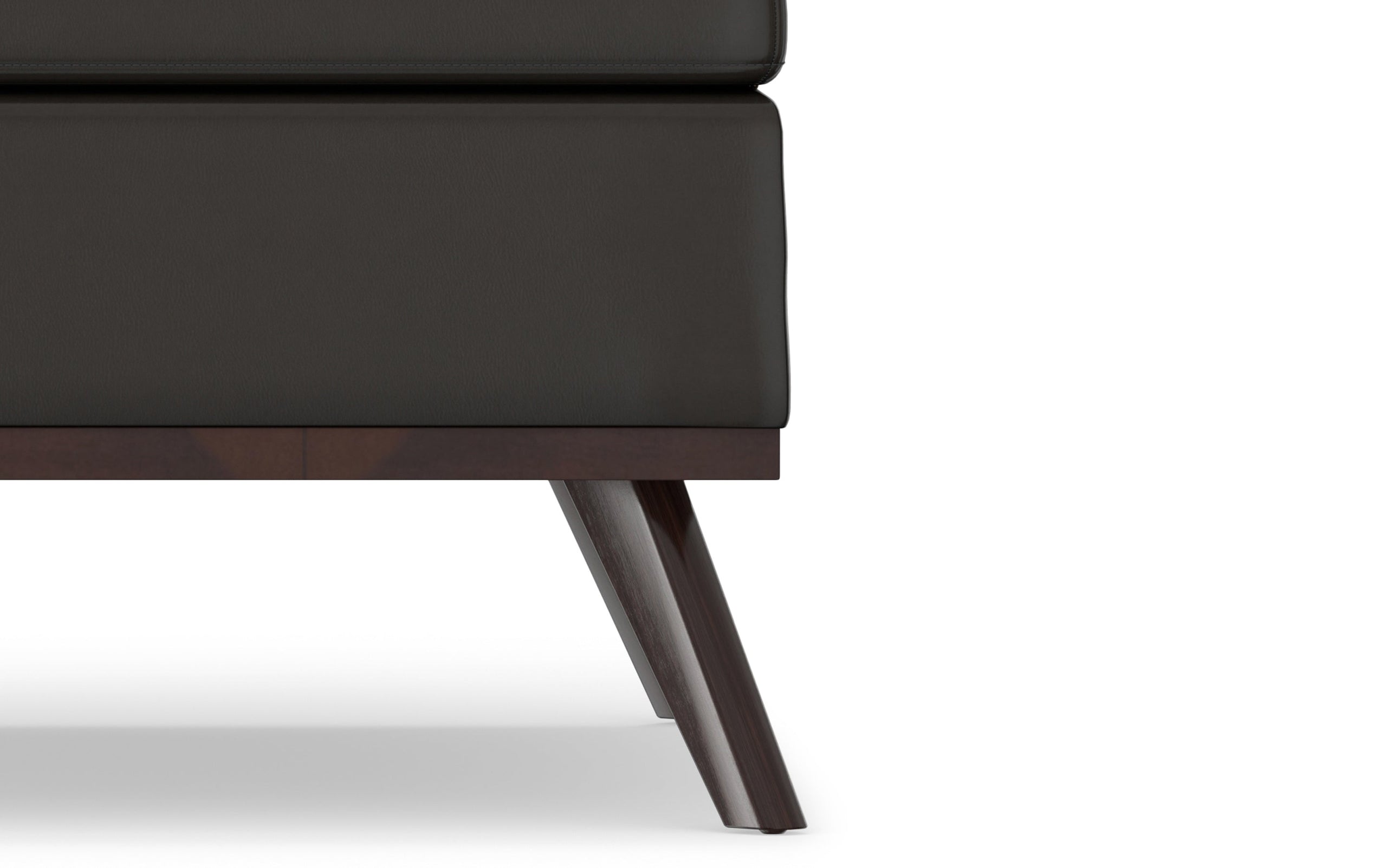 Tanners Brown Vegan Leather | Owen Coffee Table Ottoman with Storage