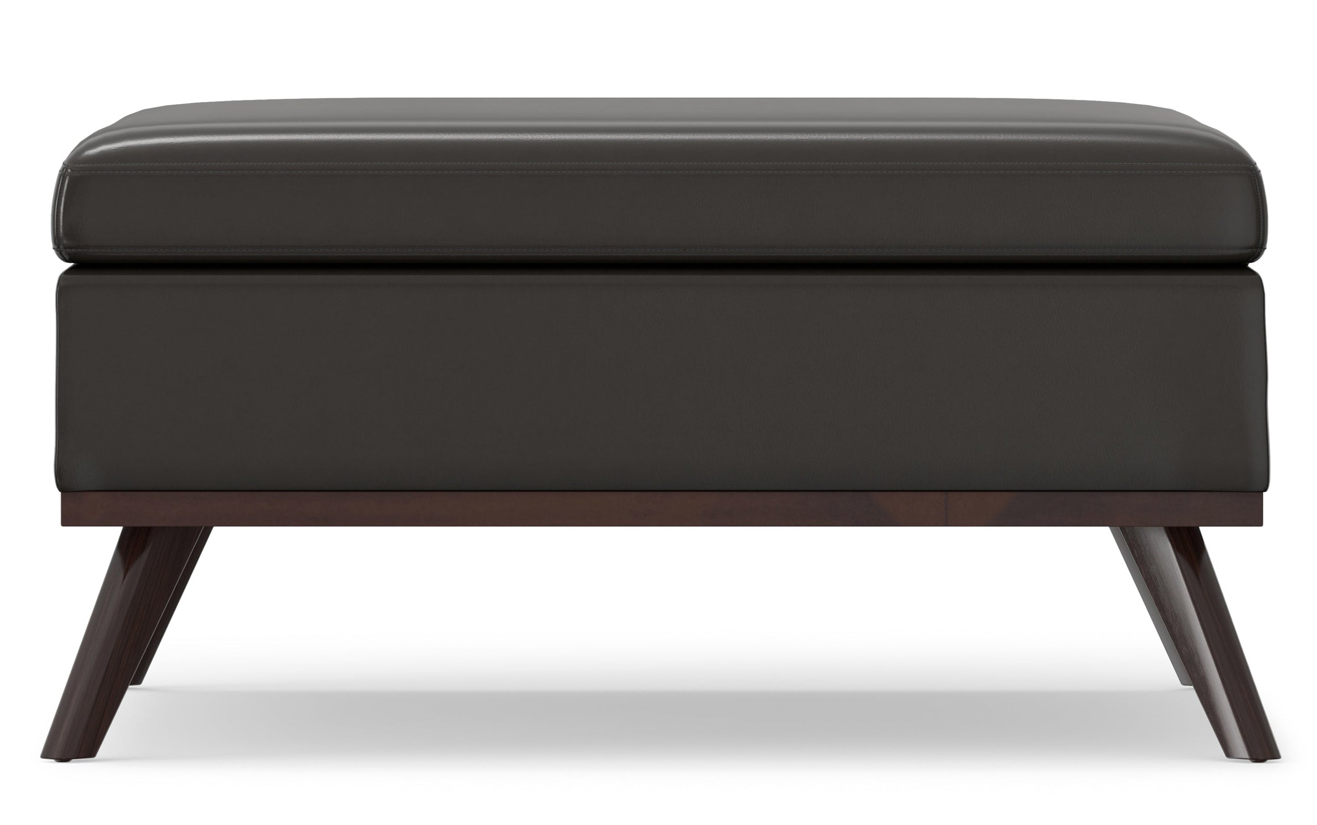 Tanners Brown Vegan Leather | Owen Coffee Table Ottoman with Storage