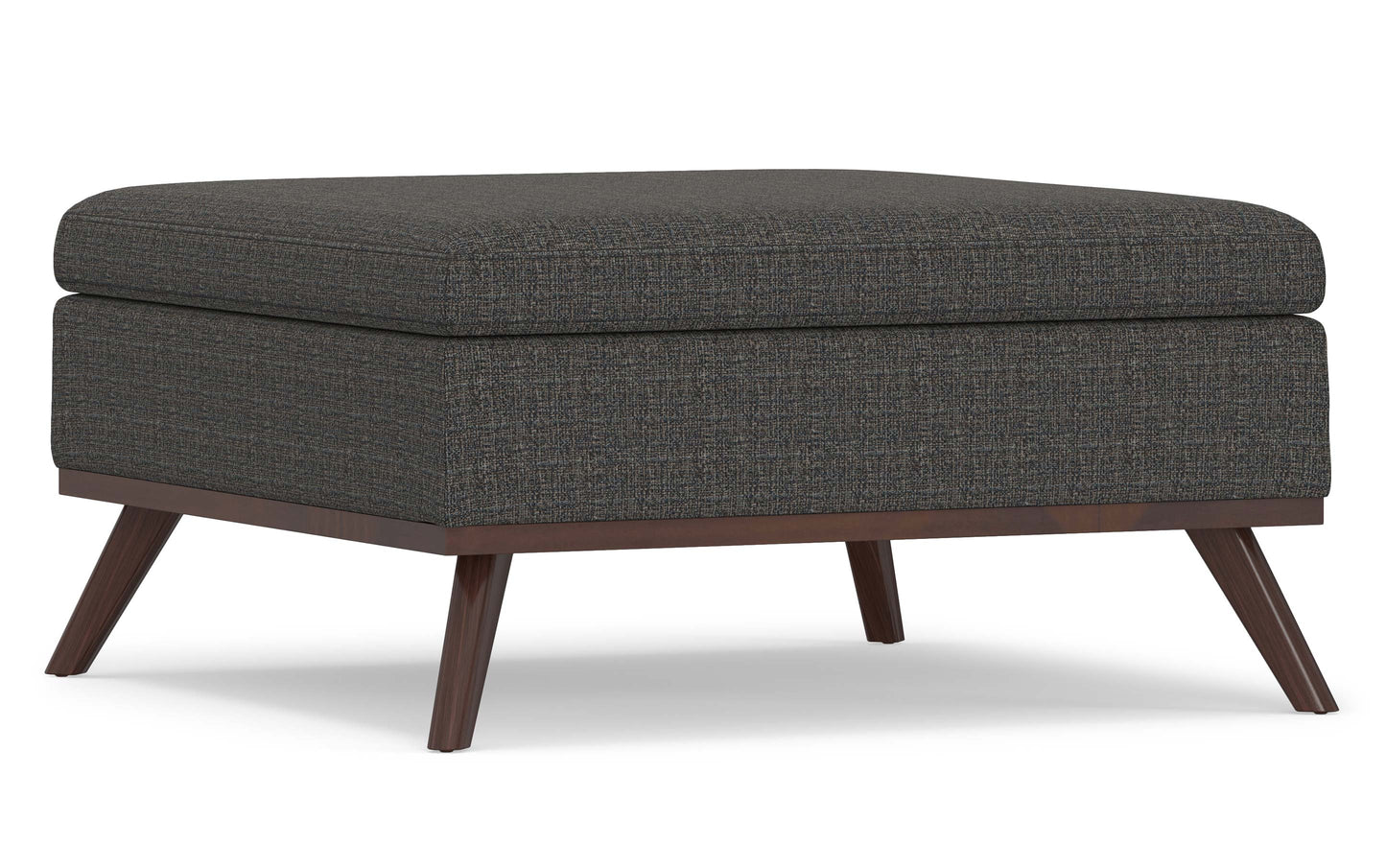 Ebony Tweed Style Fabric | Owen Coffee Table Ottoman with Storage