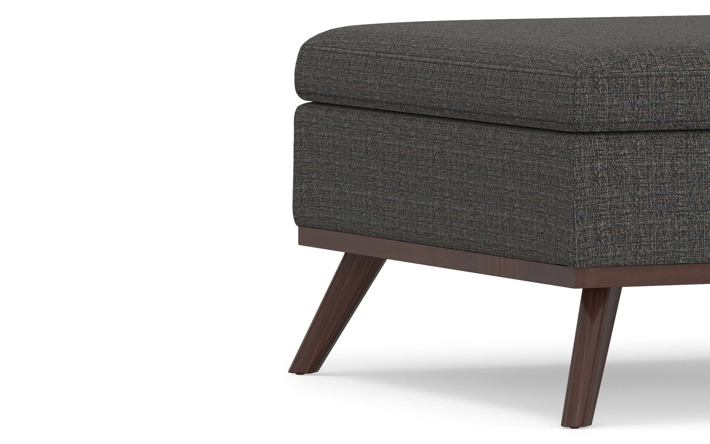 Ebony Tweed Style Fabric | Owen Coffee Table Ottoman with Storage