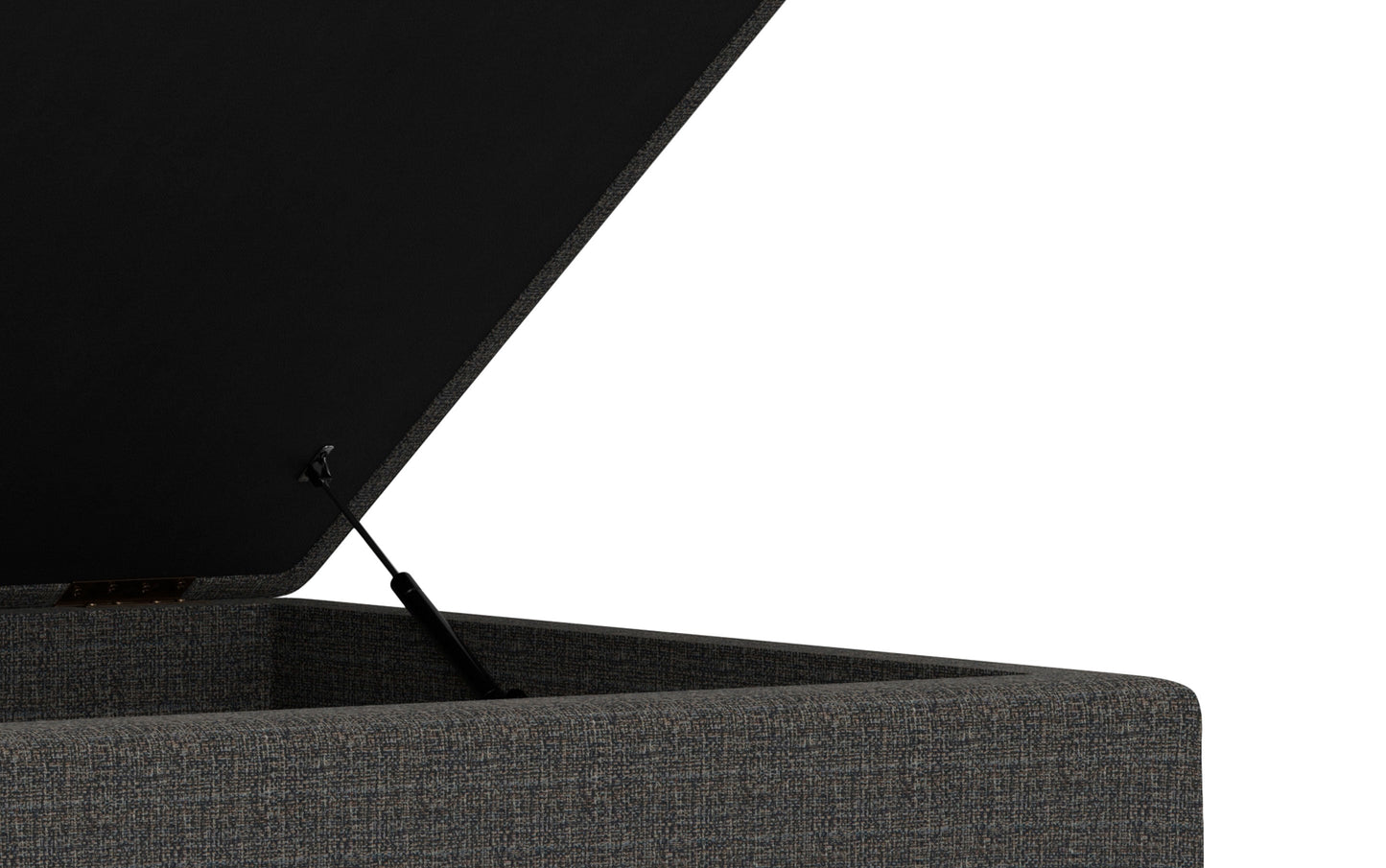 Ebony Tweed Style Fabric | Owen Coffee Table Ottoman with Storage