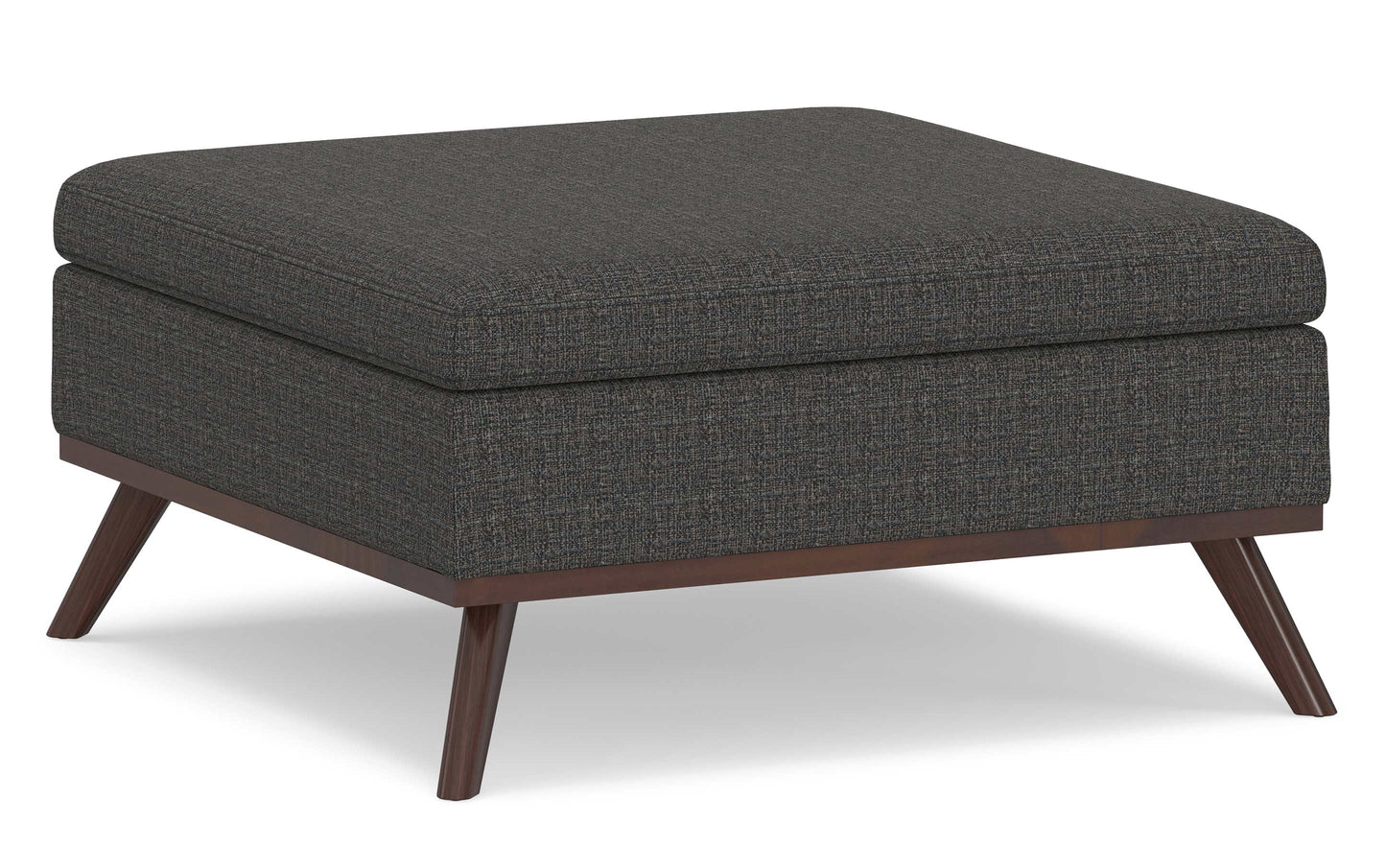 Ebony Tweed Style Fabric | Owen Coffee Table Ottoman with Storage