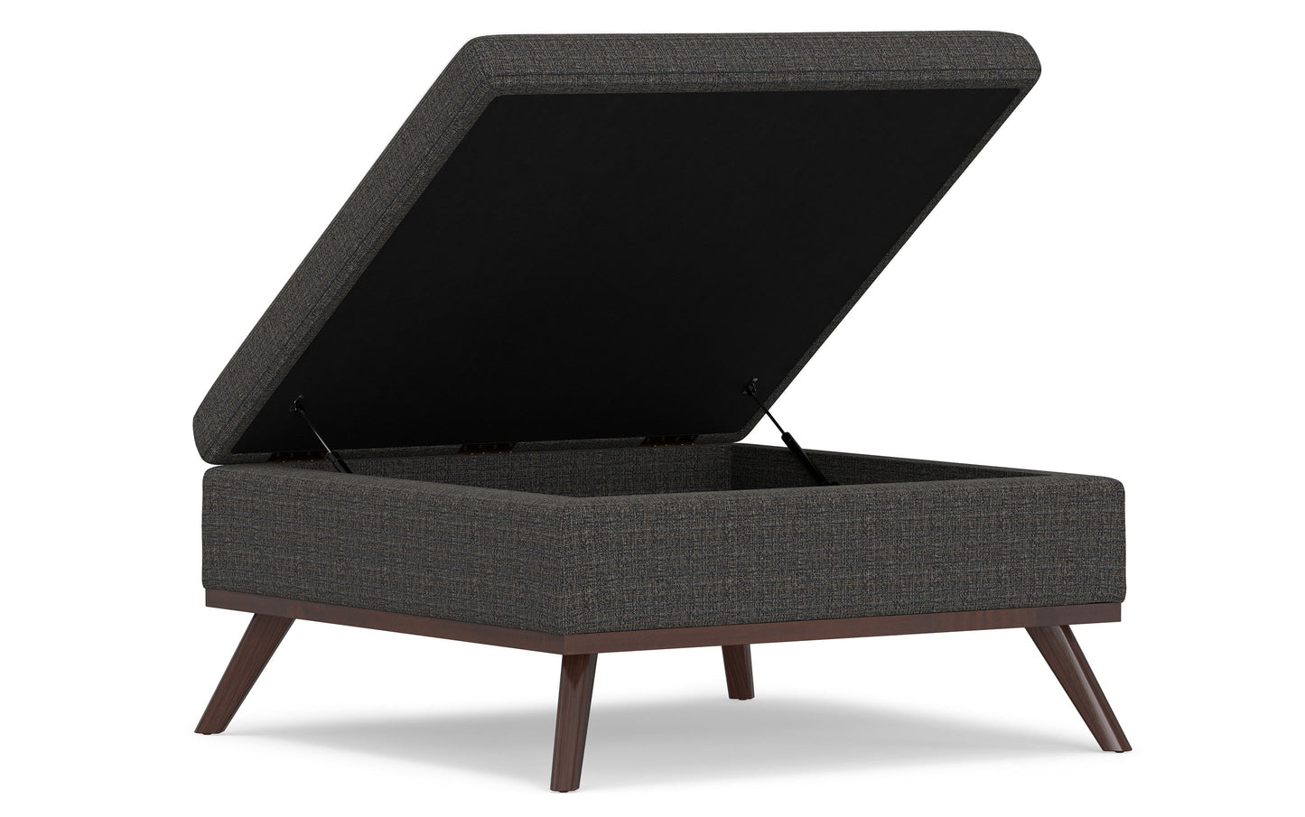 Ebony Tweed Style Fabric | Owen Coffee Table Ottoman with Storage