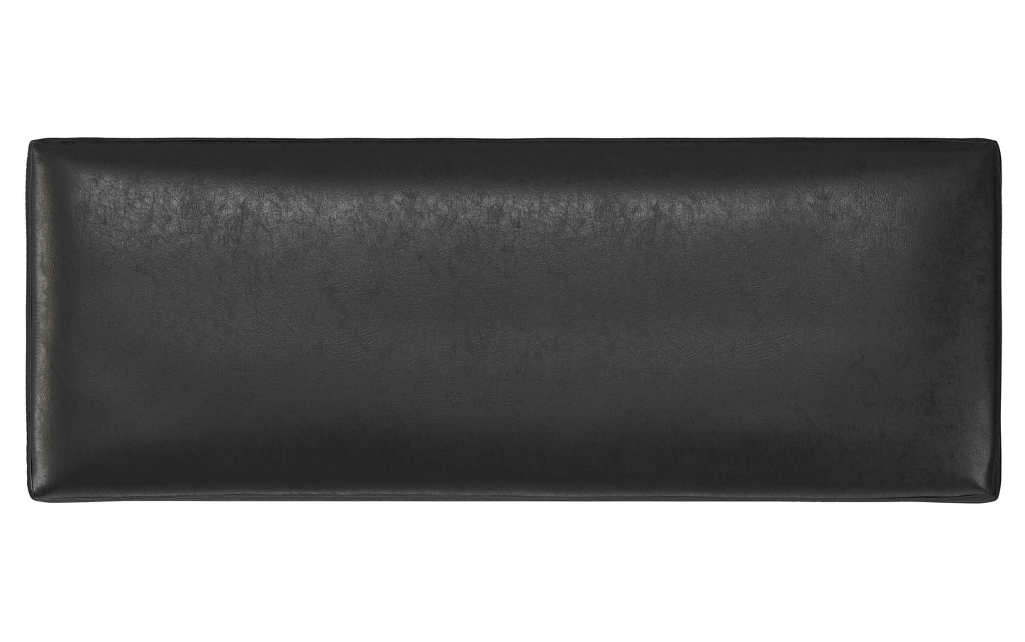 Distressed Black Distressed Vegan Leather | Owen Rectangular Storage Ottoman