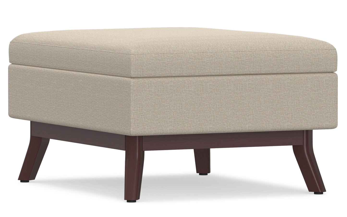 Owen Small Coffee Table Ottoman in Linen