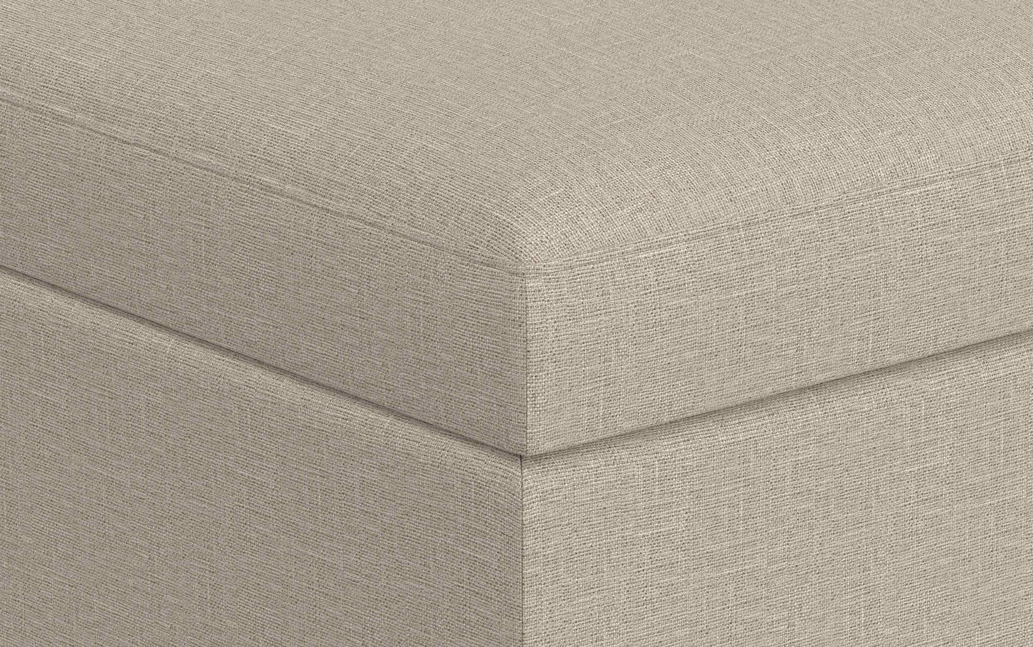 Owen Small Coffee Table Ottoman in Linen