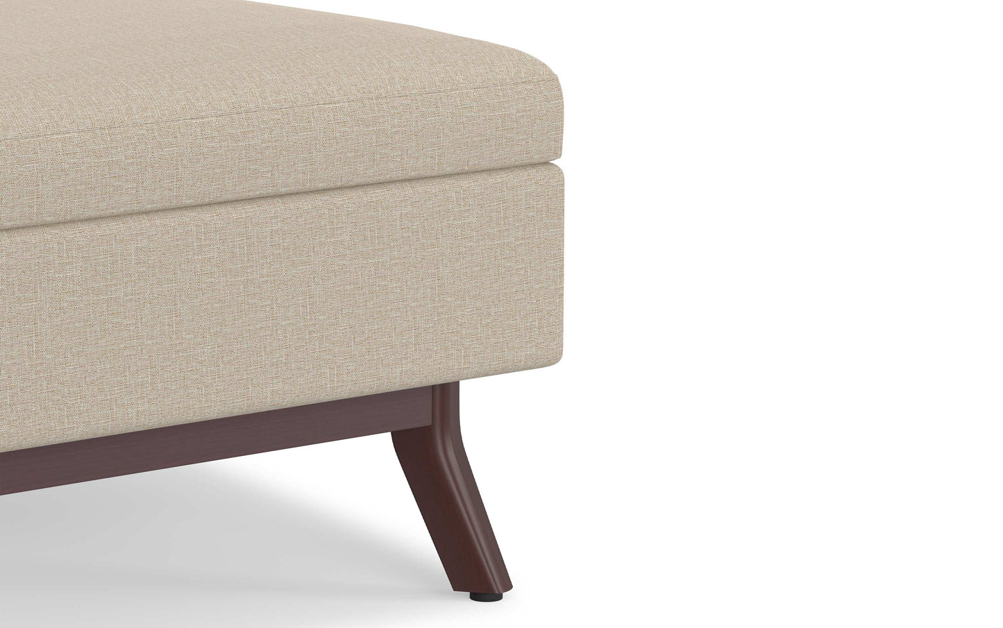 Owen Small Coffee Table Ottoman in Linen