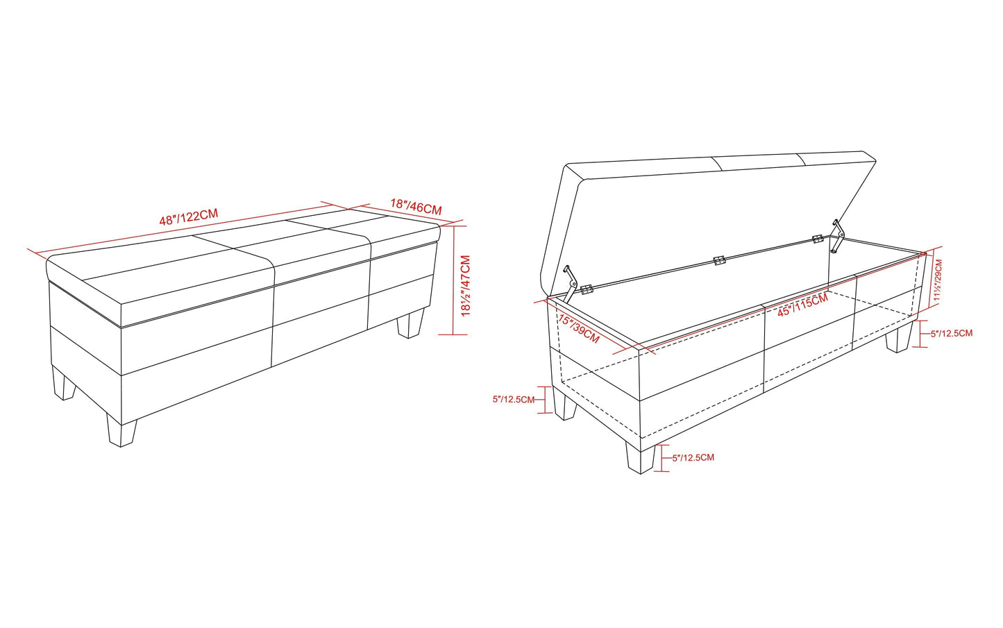 Afton Ottoman Bench