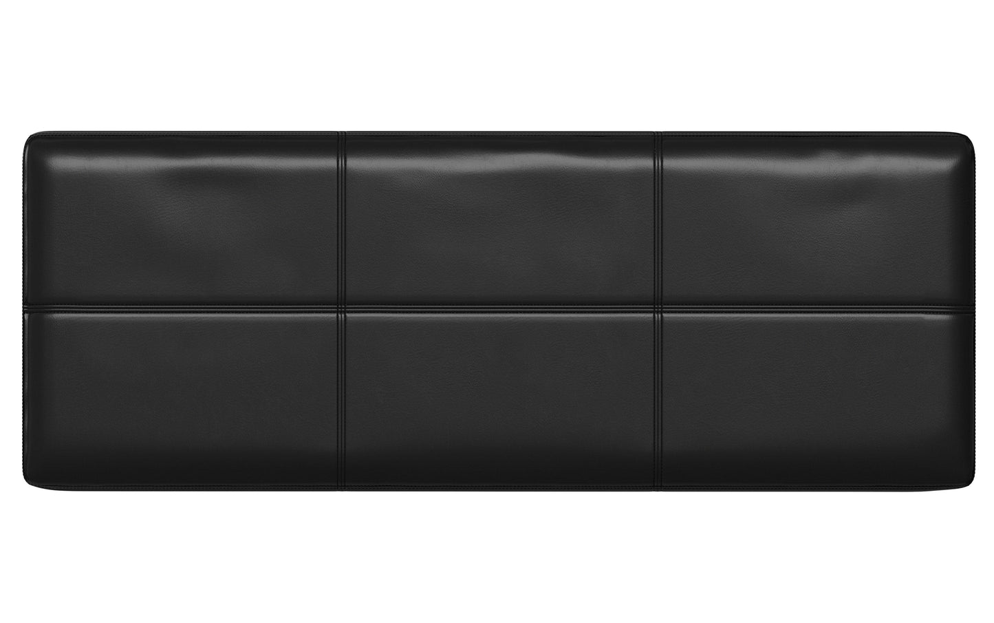 Midnight Black | Afton Storage Ottoman Bench