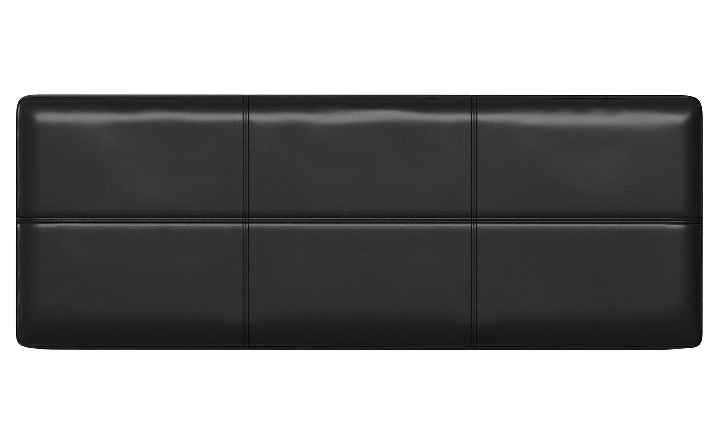 Midnight Black | Afton Storage Ottoman Bench