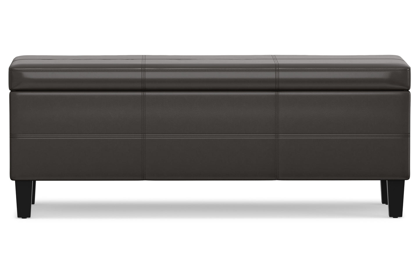 Tanners Brown | Afton Storage Ottoman Bench