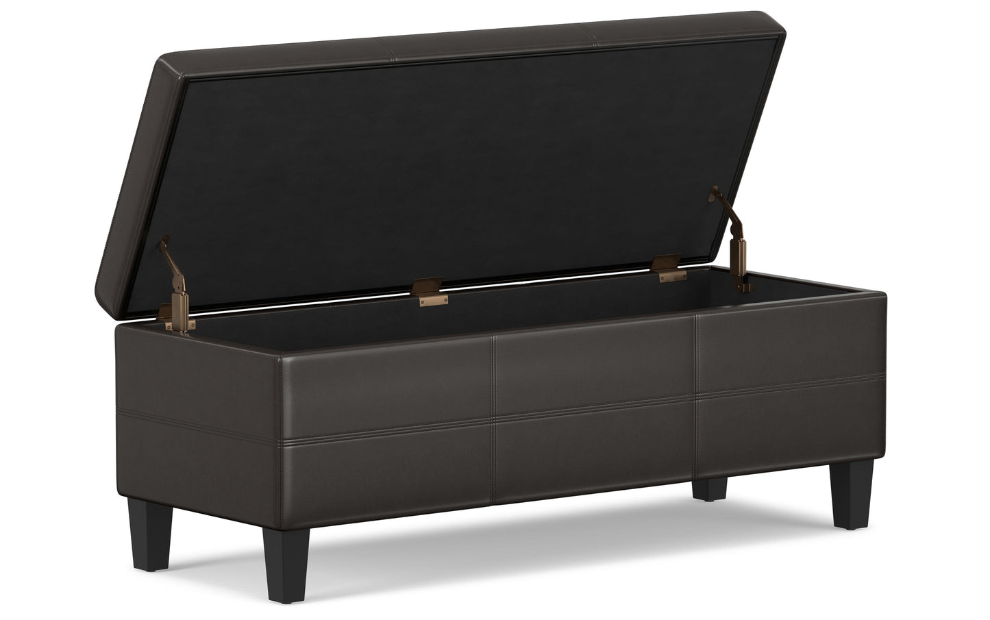 Tanners Brown | Afton Storage Ottoman Bench