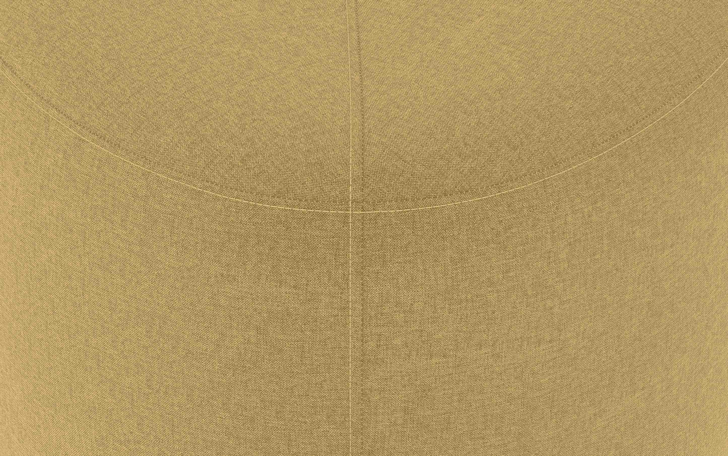 Dijon Yellow Linen Style Fabric | Moore Small Ottoman in Linen