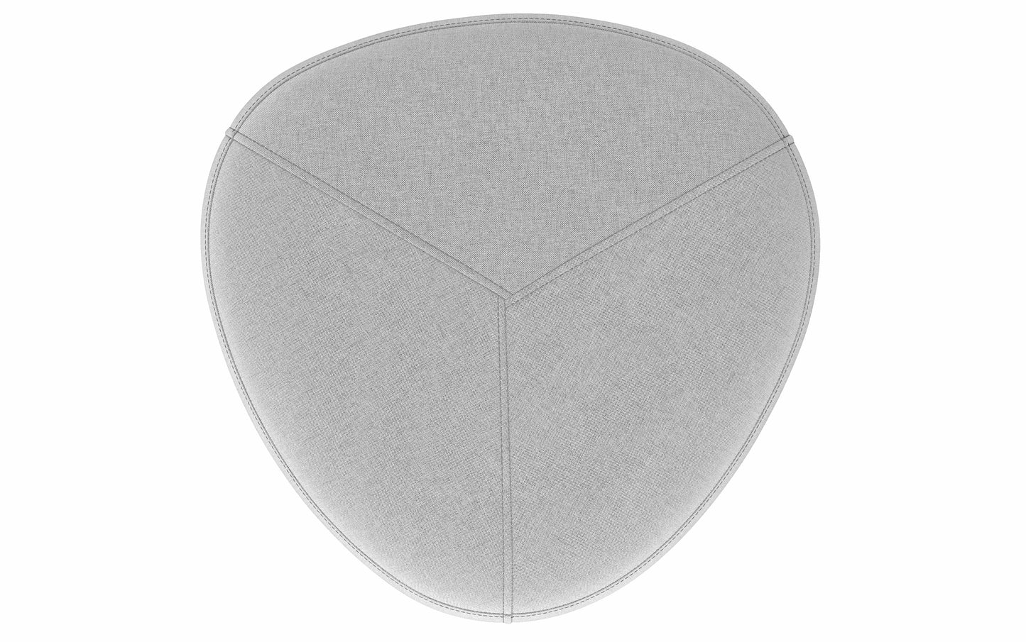 Light Grey Linen Style Fabric | Moore Small Ottoman in Linen