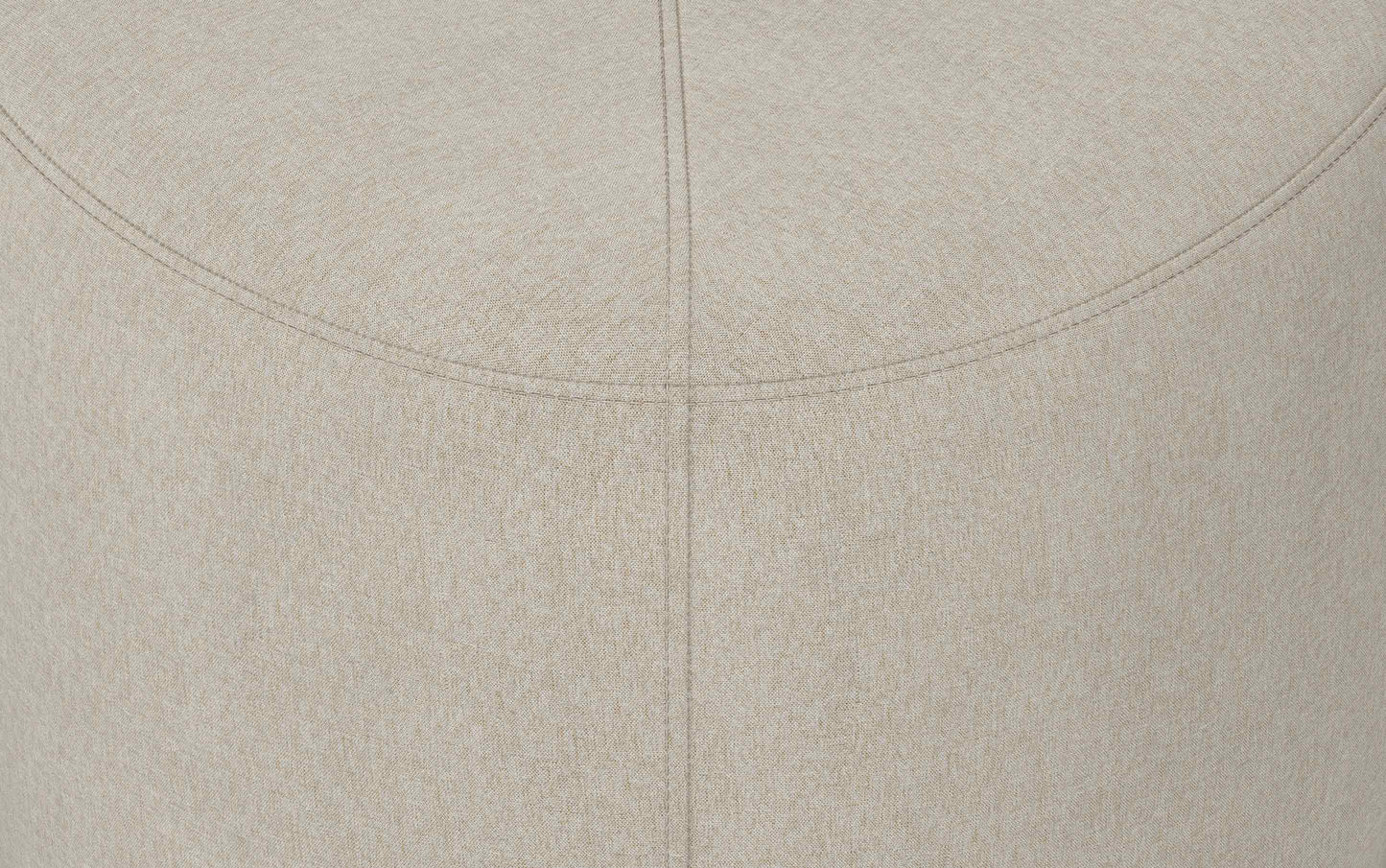 Natural Linen Style Fabric | Moore Small Ottoman in Linen