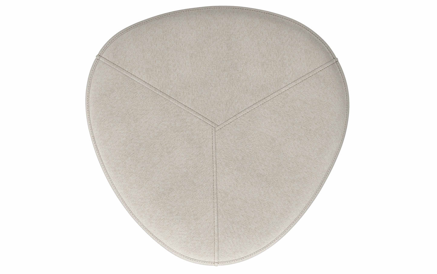 Natural Linen Style Fabric | Moore Small Ottoman in Linen