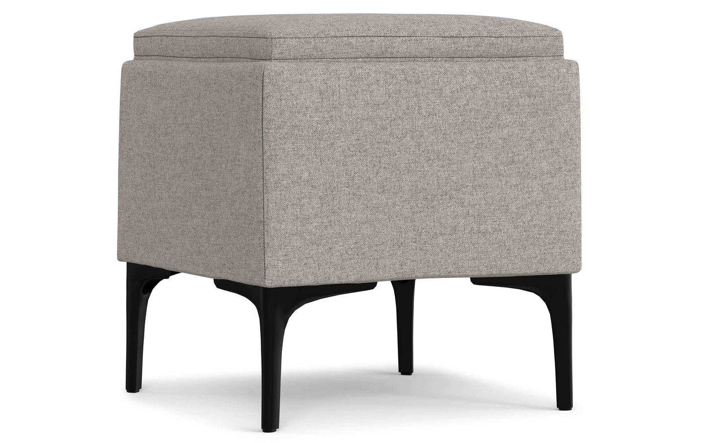 Natasha Storage Ottoman with Tray in Linen