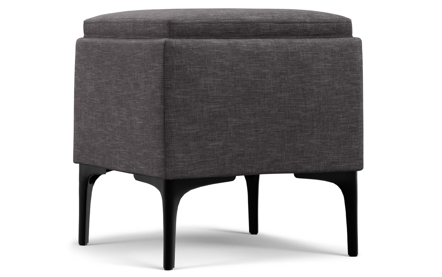 Natasha Storage Ottoman with Tray in Linen