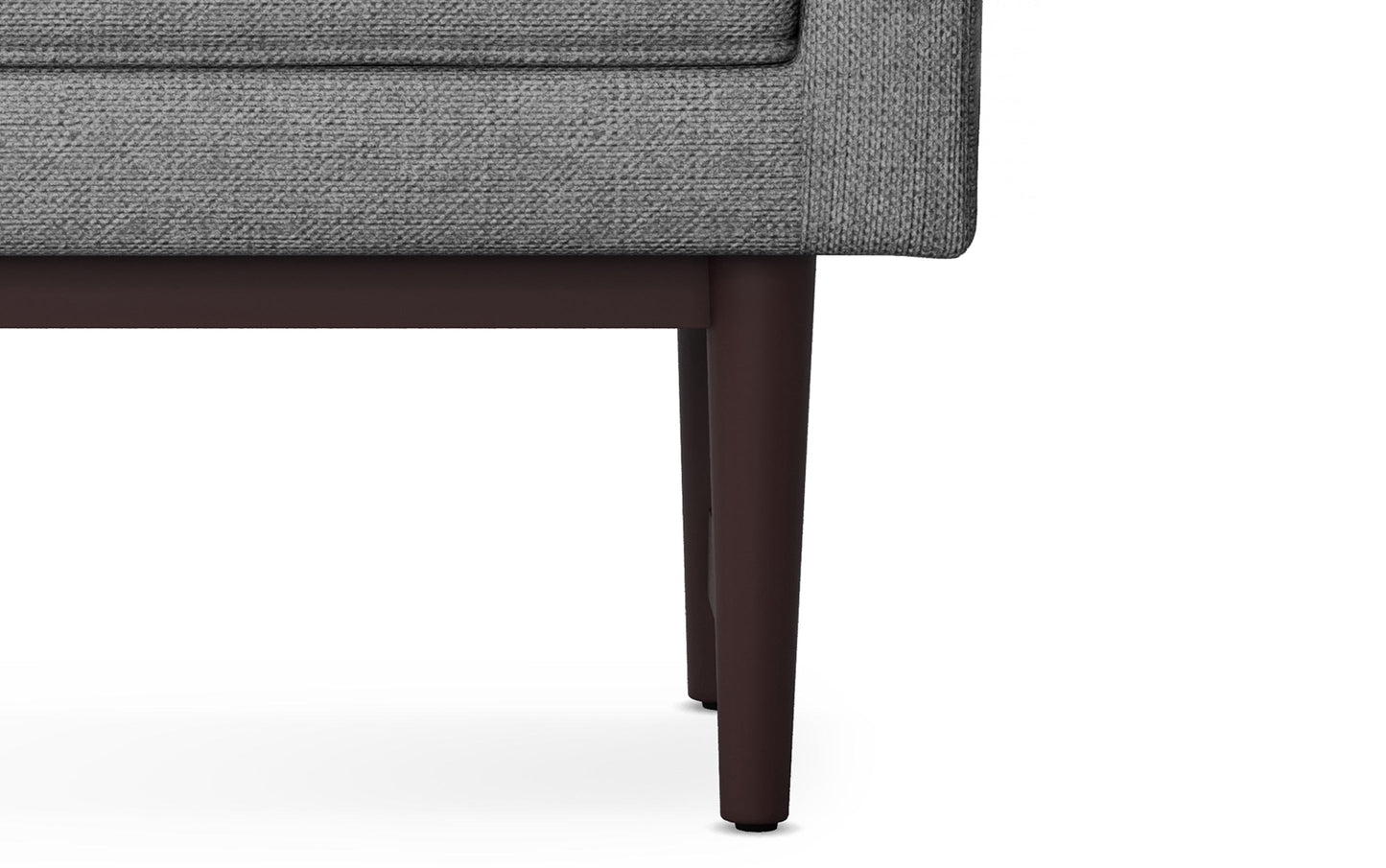 Pewter Grey Linen Style Polyester | Scott Ottoman Bench