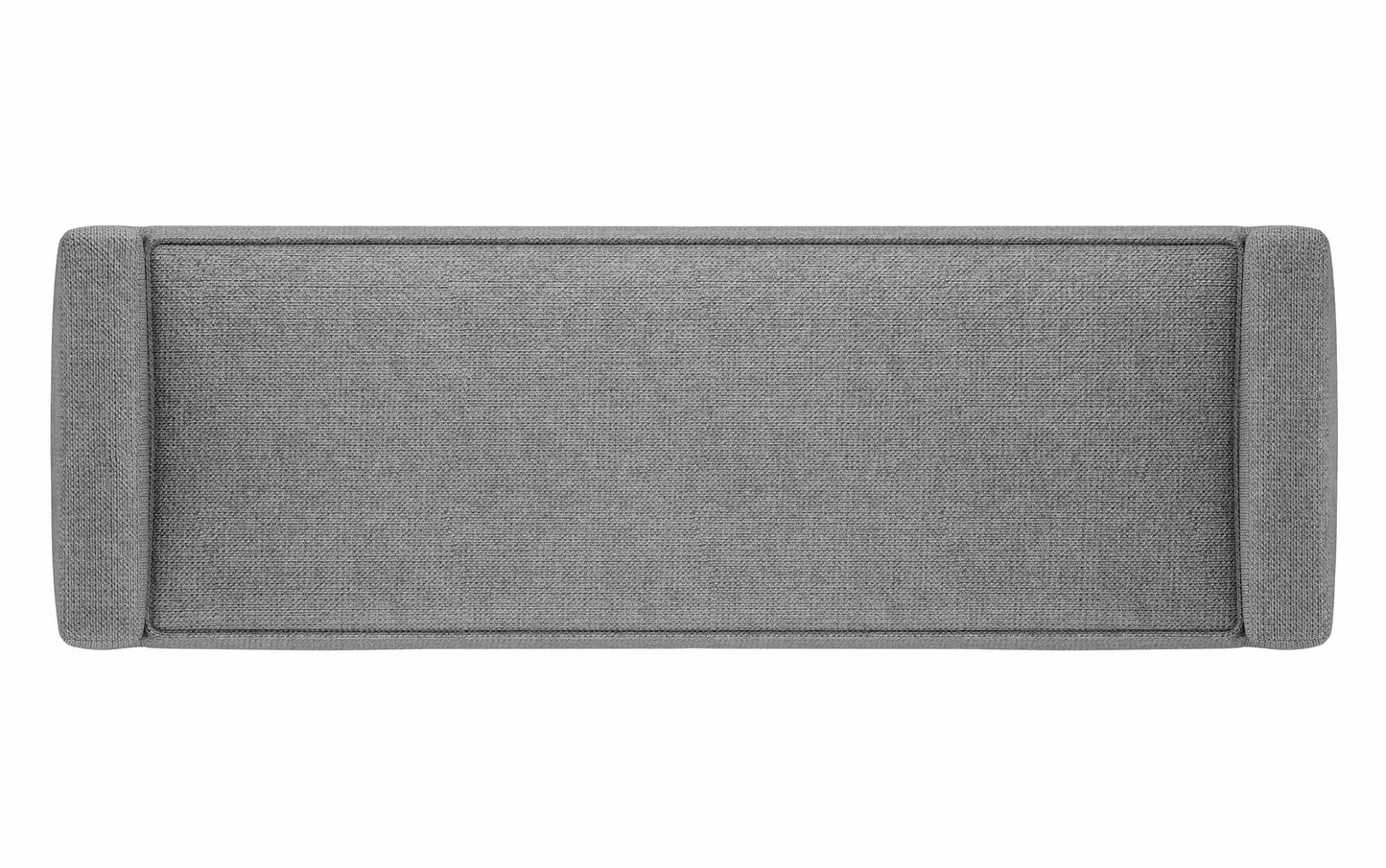 Pewter Grey Linen Style Polyester | Scott Ottoman Bench