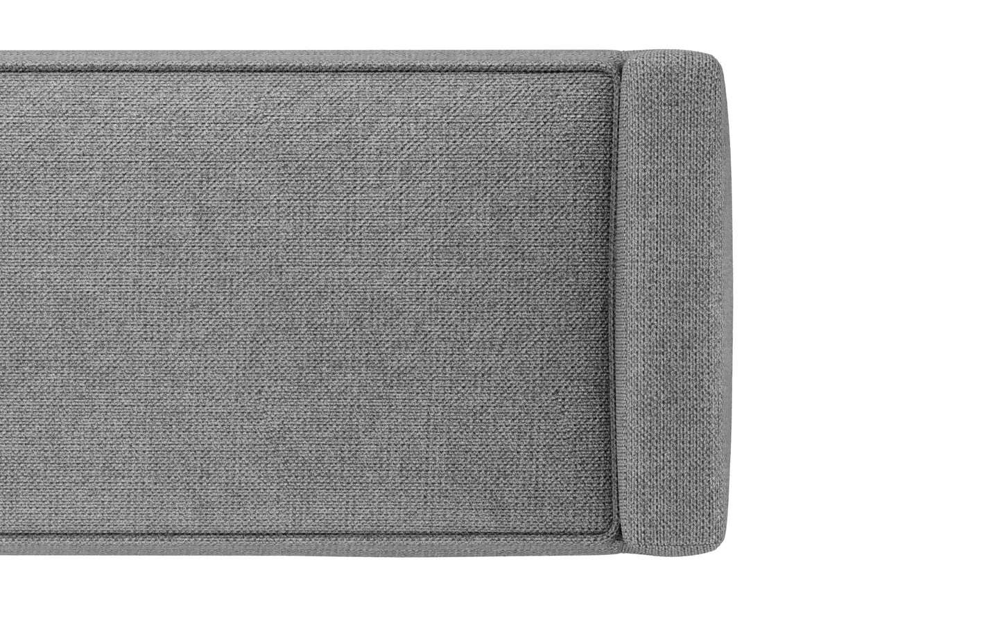 Pewter Grey Linen Style Polyester | Scott Ottoman Bench