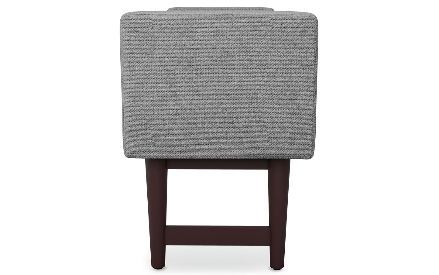 Pewter Grey Linen Style Polyester | Scott Ottoman Bench