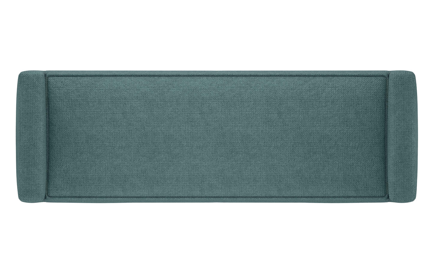 Smoky Teal Linen Style Polyester | Scott Ottoman Bench