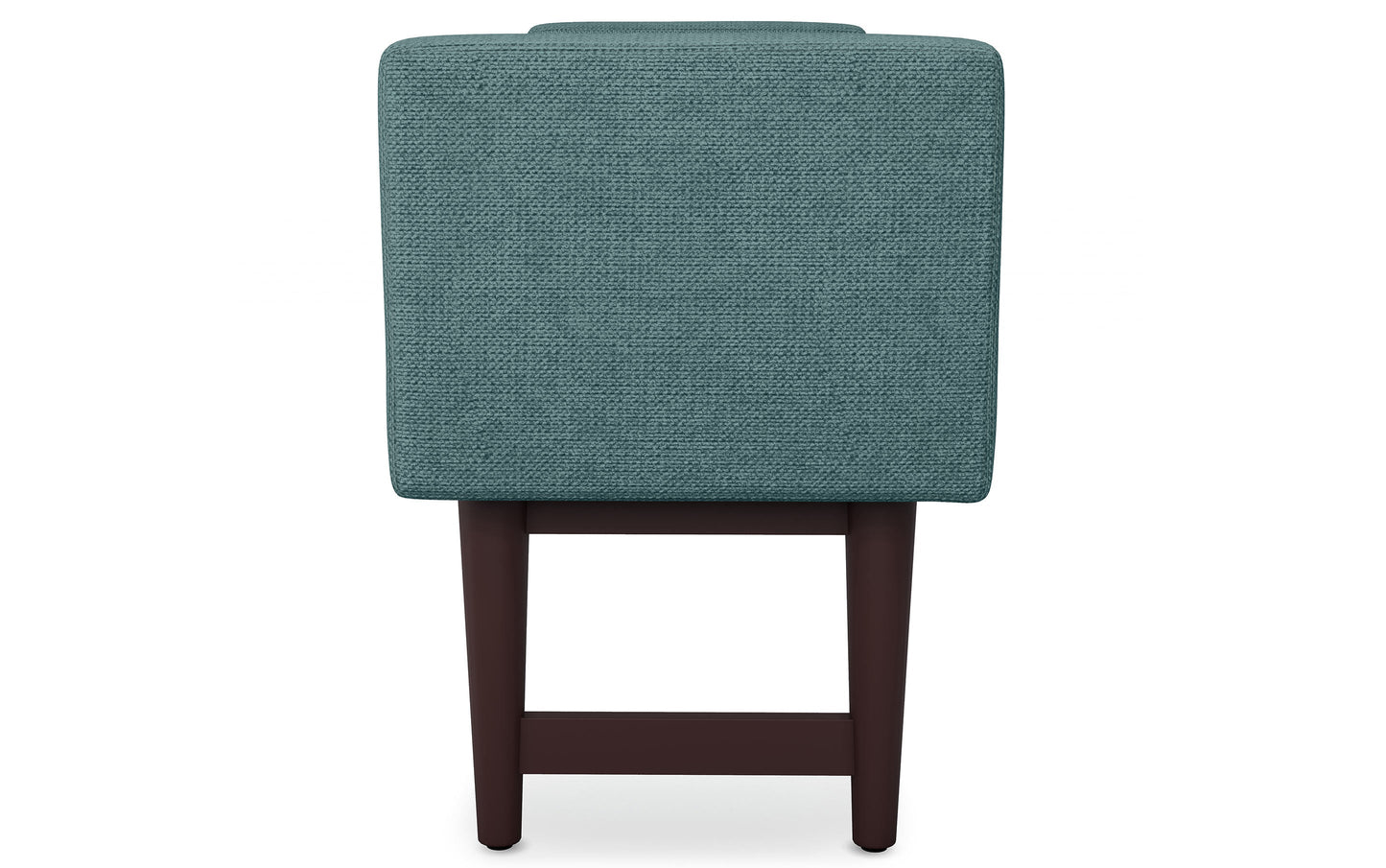 Smoky Teal Linen Style Polyester | Scott Ottoman Bench