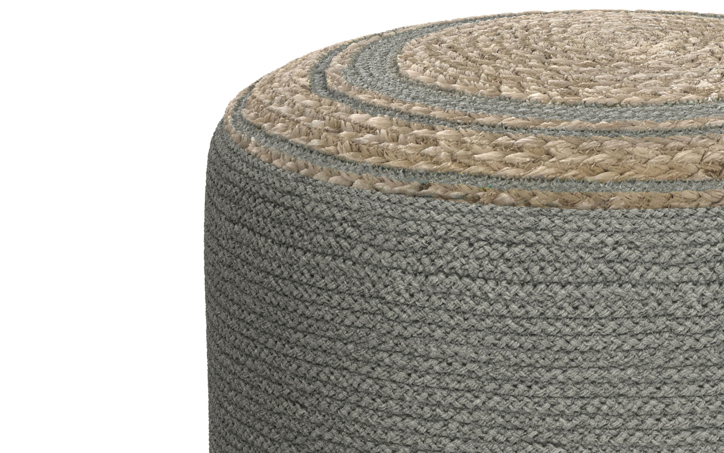 Serena Round Braided Pouf