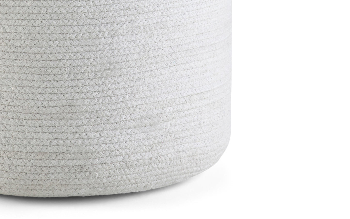 Serena Round Braided Pouf in Natural