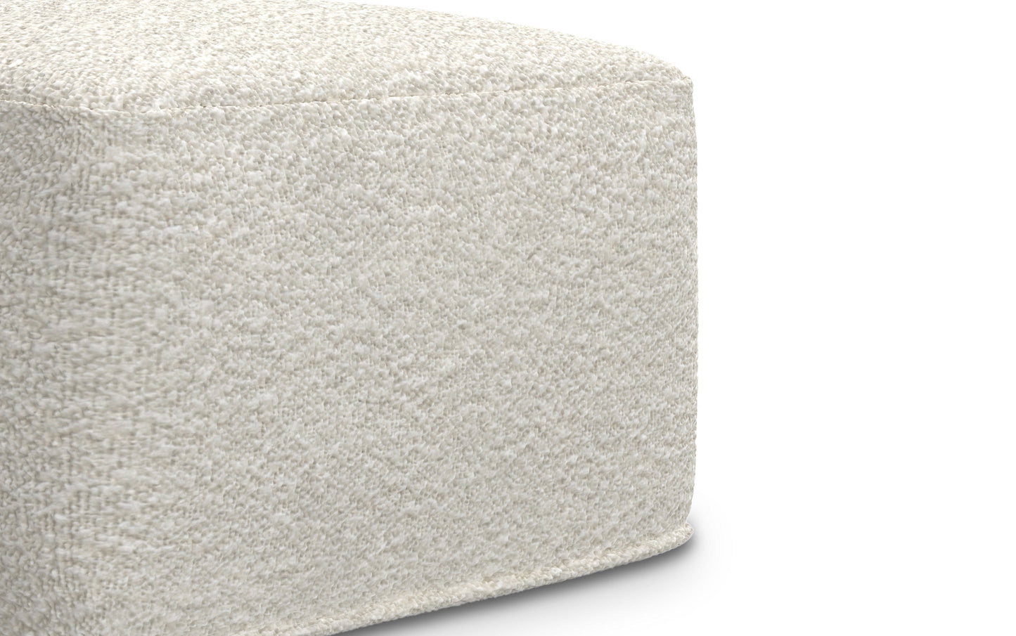 Ivory | Chantal Square Pouf