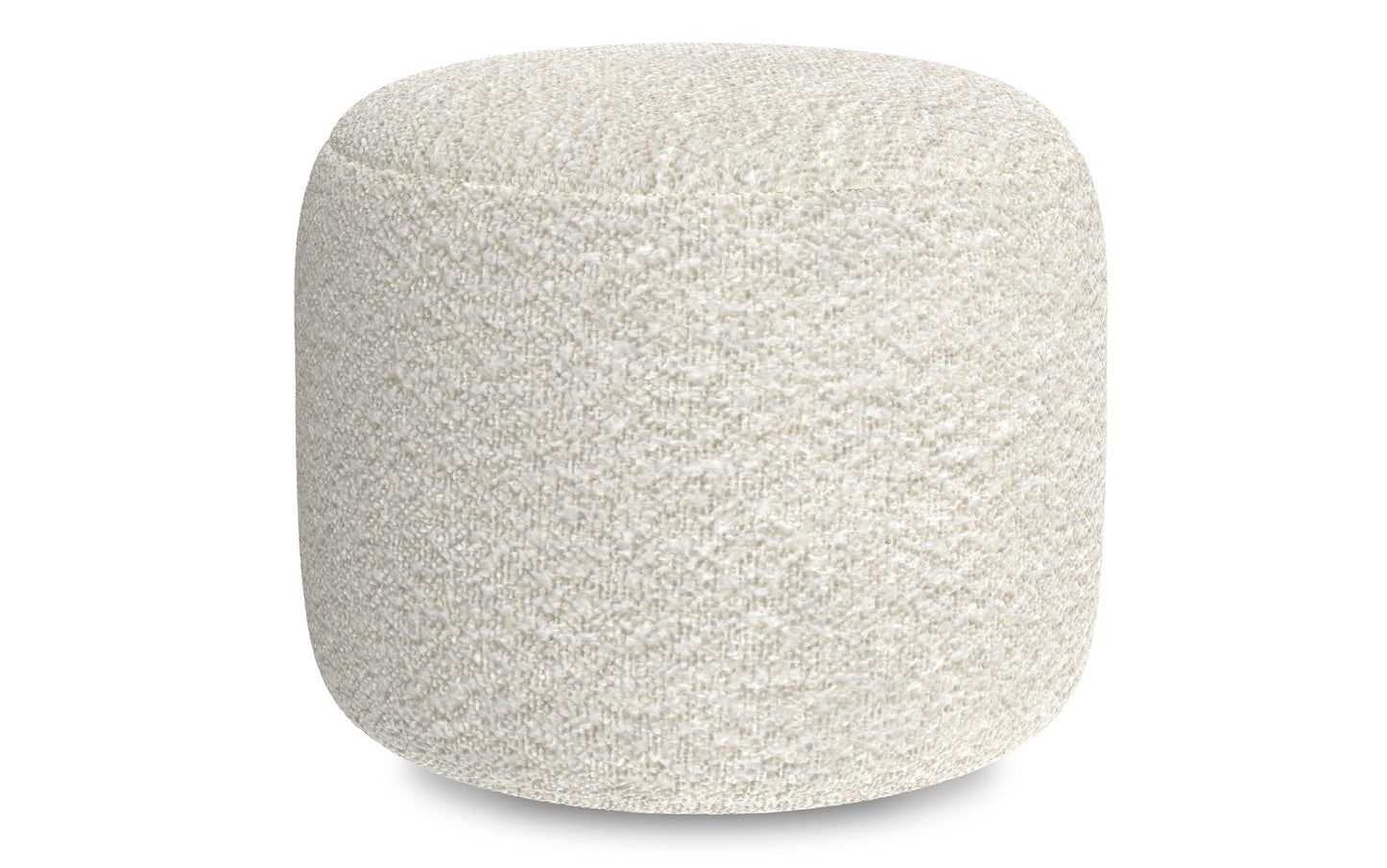 White | Chantal Round Pouf