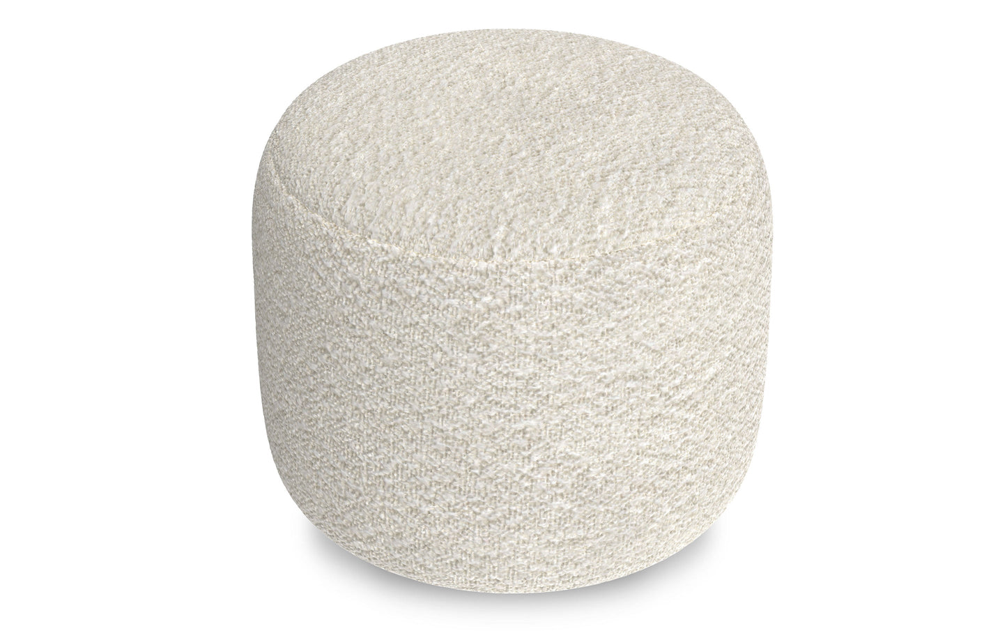 White | Chantal Round Pouf