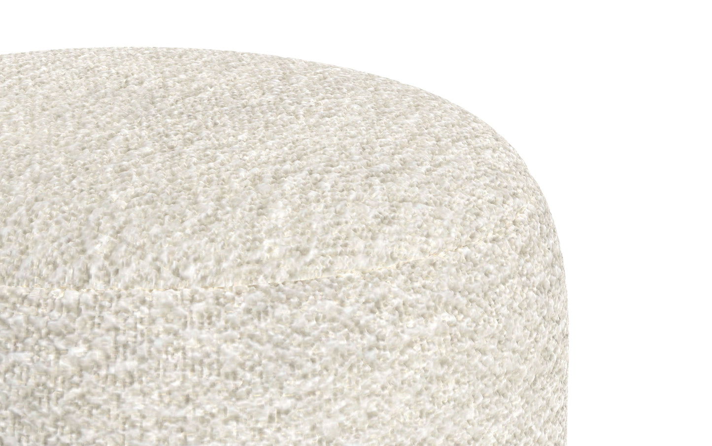 White | Chantal Round Pouf