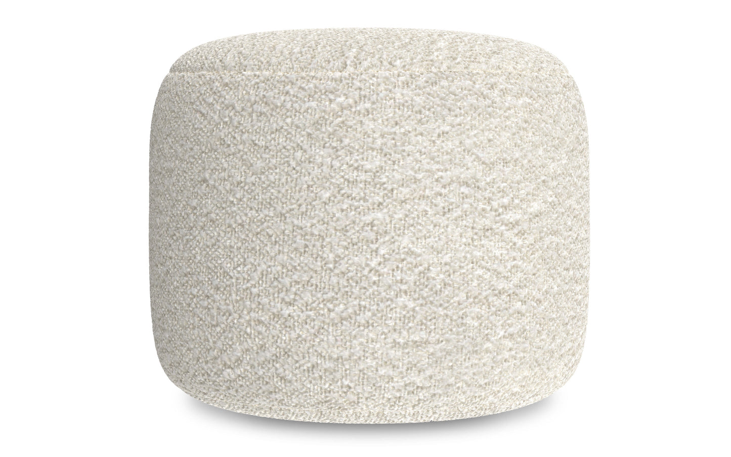 White | Chantal Round Pouf