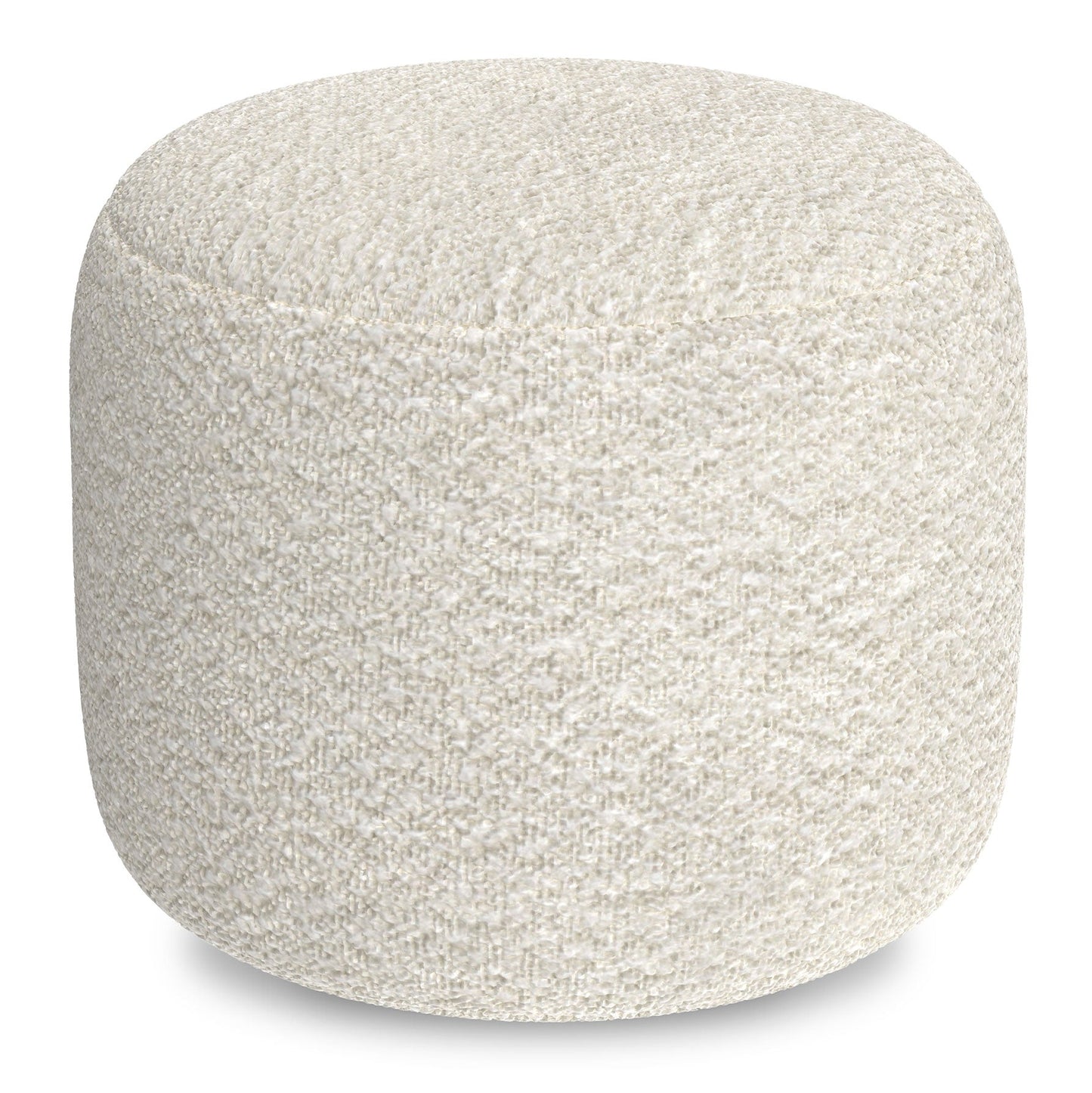 White | Chantal Round Pouf