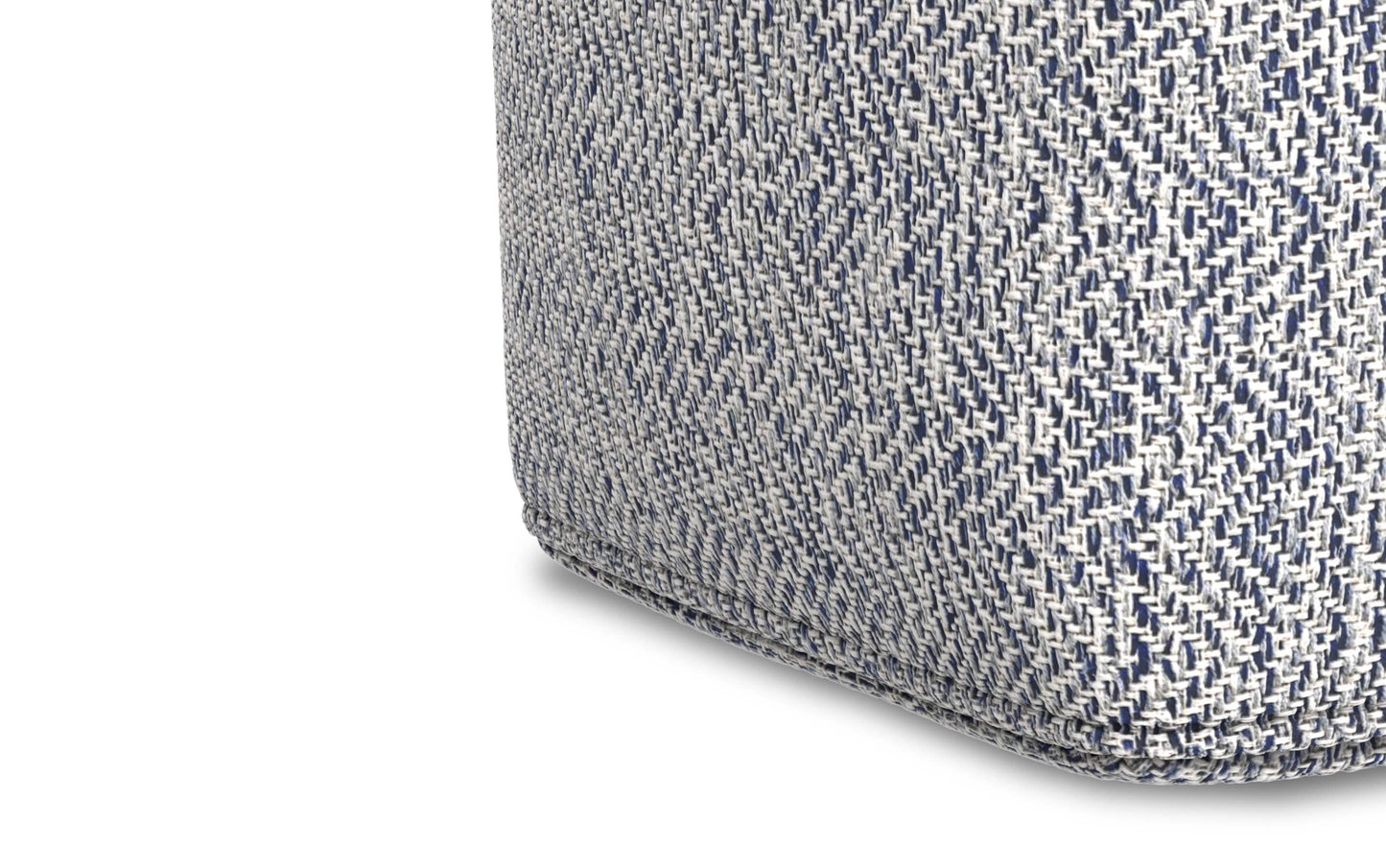 Denim Melange | Nate 18 inch Square Pouf