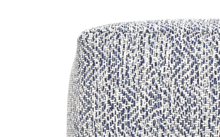 Denim Melange | Nate 18 inch Square Pouf