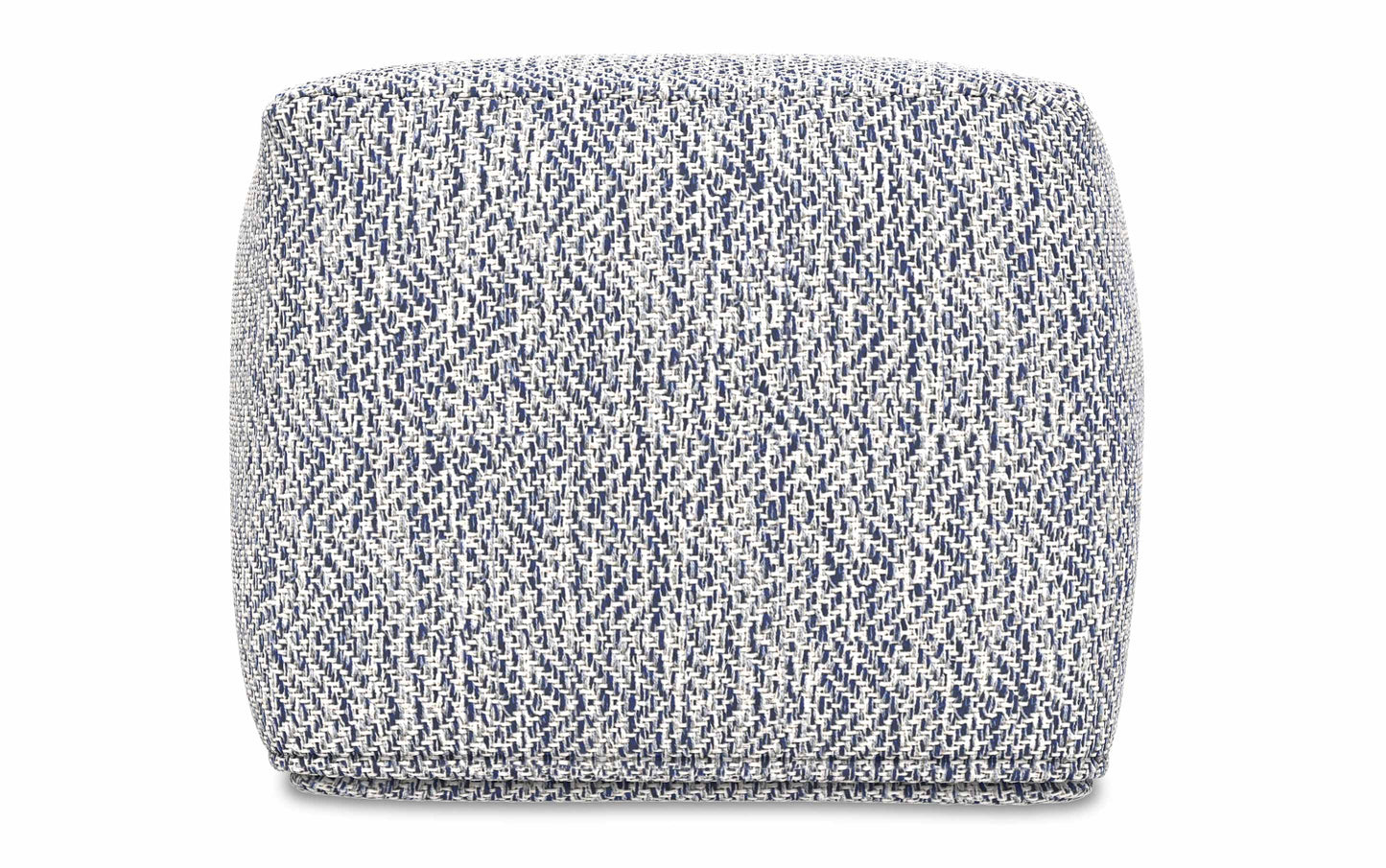 Denim Melange | Nate 18 inch Square Pouf