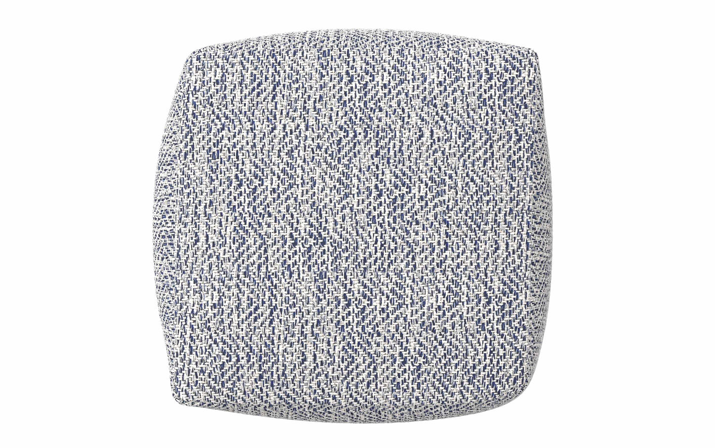 Denim Melange | Nate 18 inch Square Pouf