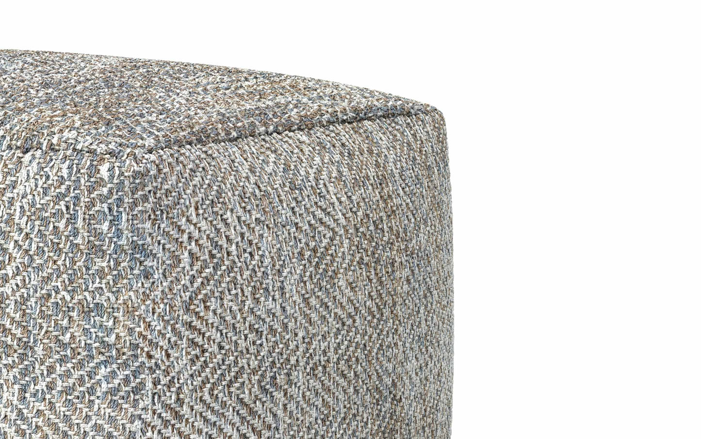 Grey Melange | Nate 18 inch Square Pouf