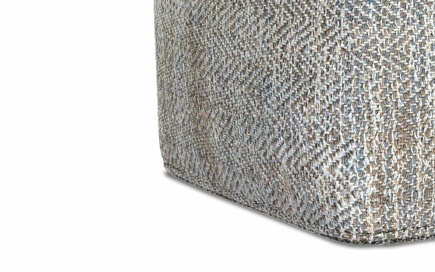 Grey Melange | Nate 18 inch Square Pouf