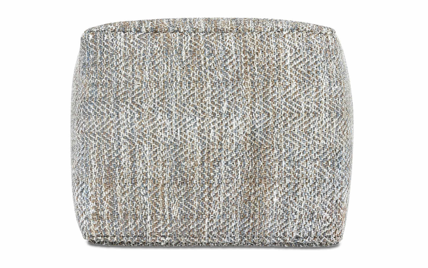 Grey Melange | Nate 18 inch Square Pouf