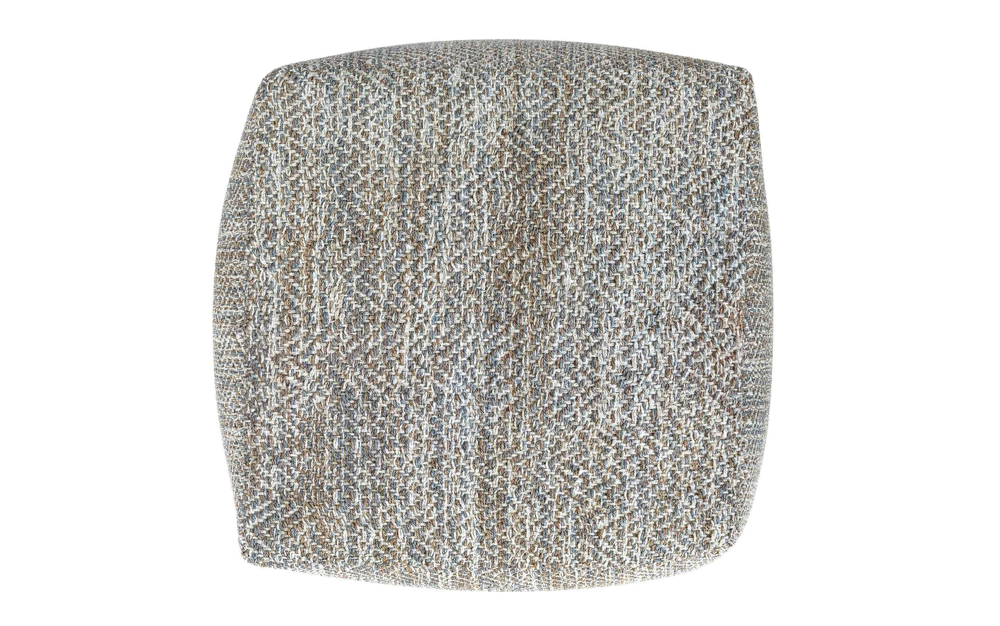 Grey Melange | Nate 18 inch Square Pouf