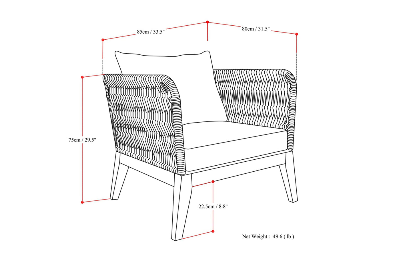Santiago Outdoor Conversation Chair