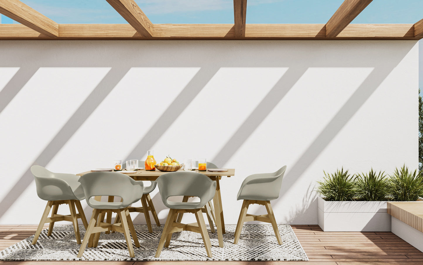 Taupe | Kona Outdoor Dining Chair in Recycled Plastic (Set of 2)