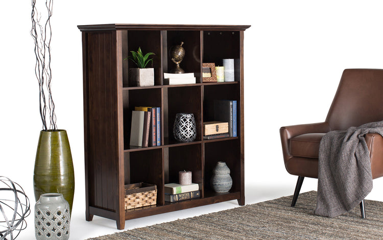 Brunette Brown | Acadian Nine Cube Bookcase & Storage Unit