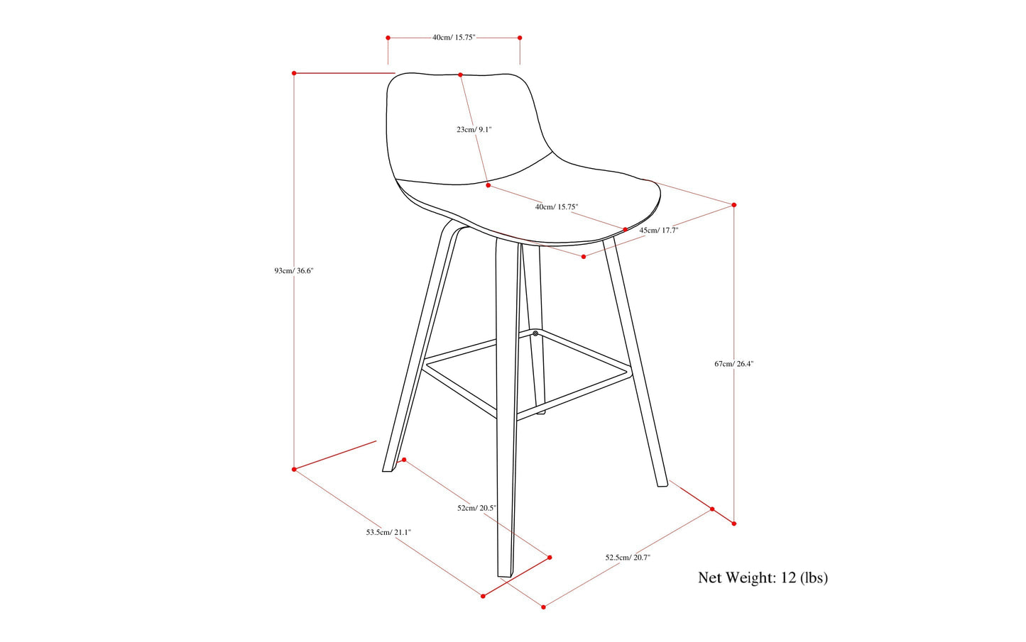 Randolph Bentwood Counter Height Stool (Set of 2)